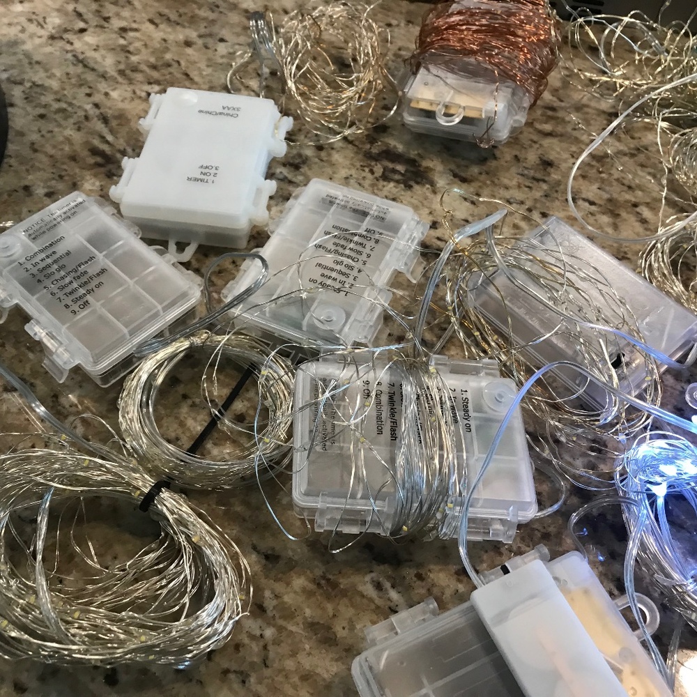 Large assortment of Battery Fairy lights all work & some new